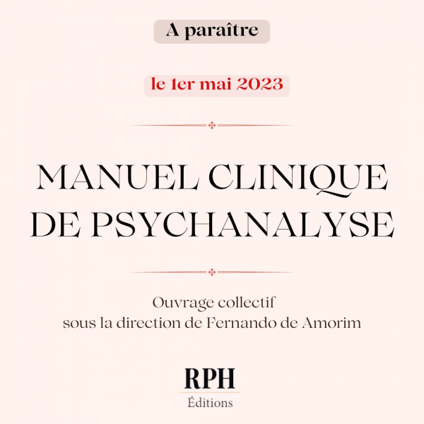 Manuel de psychanalyse - Paris - RPH Editions